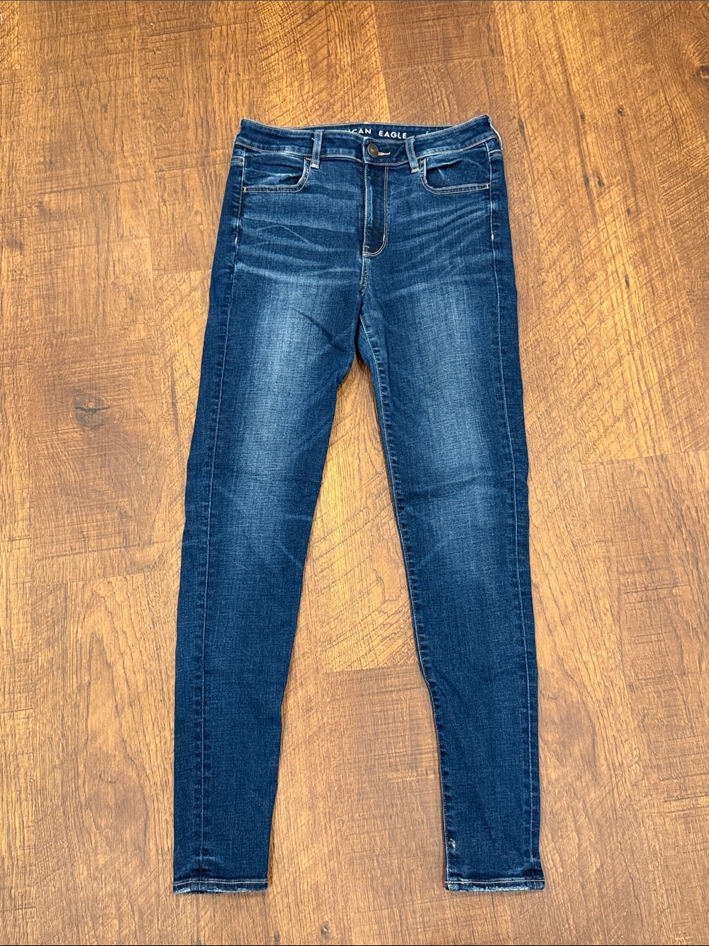 American Eagle Outfitters Dark Blue Skinny Jeans - High Rise